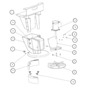 SaltDogg PRO2000/CH Chute Assembly Diagram