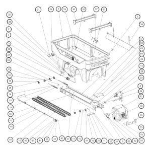 SaltDogg PRO2500CH Chain Hopper Assembly Diagram