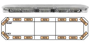 ECCO 27-00004-E - Lightbar: 27 Series 47" 14 LED modules 12VDC amber