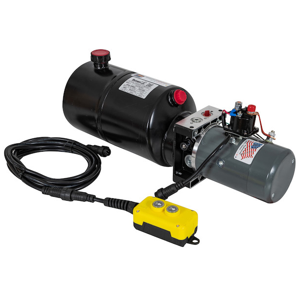 Buyers PU319LRSA - Buyers Brand 3-Way DC Power Unit With Horizontal 1.5 Gallon Steel Reservoir And Electric Controls