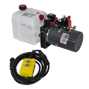 Buyers PU642A - 4-Way DC Power Unit With Electric Controls (Horizontal 0.75 Gallon Poly Reservoir)