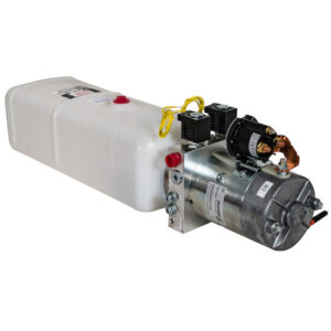 Buyers PU642LR - 4-Way DC Power Unit With Electric Controls (Horizontal 1.5 Gallon Poly Reservoir)