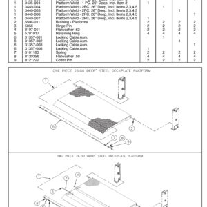 TT15ET Steel Deckplate Platforms (No Torsion Assist) Diagram