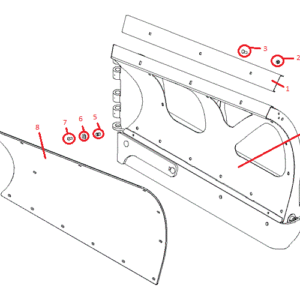 Power-V DXT 8'2" Polymer Blade Half (Left) Diagram