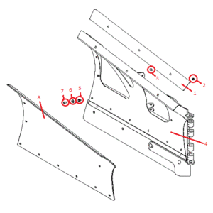 Power-V DXT 8'2" Polymer Blade Half (Right) Diagram