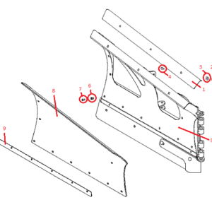 Power-V DXT 8'2" Stainless Steel Blade Half (Right) Diagram