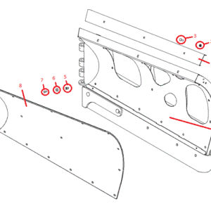 Power-V DXT 9'2" Polymer Blade Half (Left) Diagram