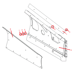 Power-V DXT 9'2" Polymer Blade Half (Right) Diagram