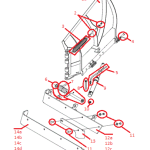 Power-V DXT 10' Blade Half (Right) Diagram