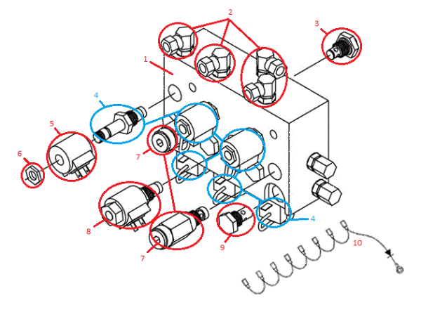 Power-V DXT Valve Assembly (97073 & Down) Diagram