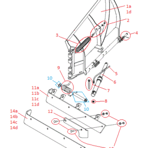 Power-V DXT Blade Half (Right) Diagram