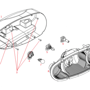 Power-V DXT Headlight (Passenger) (103272 & Up) Diagram