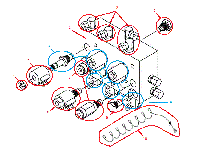 Power-V DXT Valve Assembly (97073 & Down) Diagram