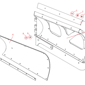 Power-V DXT 8'2" Stainless Steel Blade Half (Left) Diagram