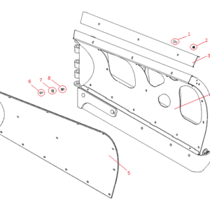 Power-V DXT 9'2" Polymer Blade Half (Left) Diagram