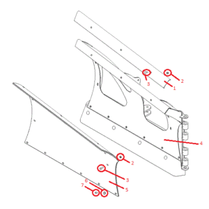 Power-V RT3 8'2" Polymer Blade Half (Right) XT Diagram