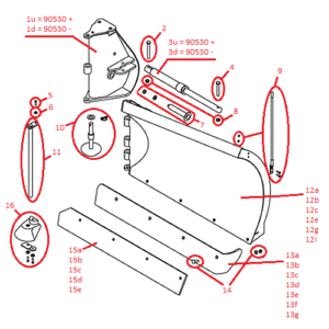 Power-V RT3 Blade Half (Left) Diagram