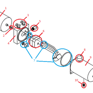 Power-V RT3 HYD04807 Motor Kit (97073 & Up) Diagram
