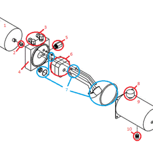 Power-V RT3 HYD04807 Motor Kit Diagram