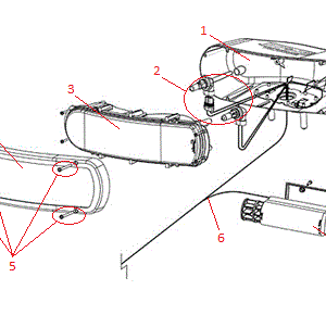 Power-V RT3 Headlight (Driver) (103272 & Up) Diagram