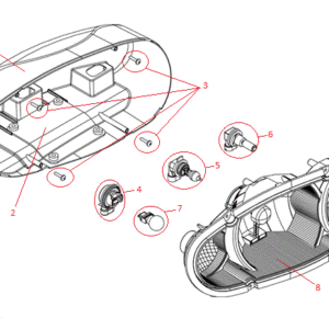 Power-V RT3 Headlight (Passenger) (103272 & Up) Diagram