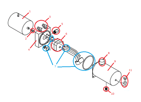 Power-V RT3 HYD01710 Motor Kit (97073 & Down) Diagram