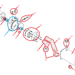 Power-V RT3 HYD09322 Motor Kit (97073 & Down) Diagram