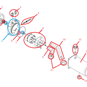 Power-V RT3 HYD09322 Motor Kit (97073 & Up) Diagram
