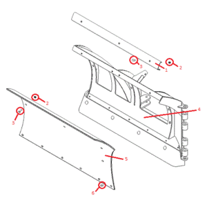 Power-V RT3 8'2" Polymer Blade Half (Left) Diagram