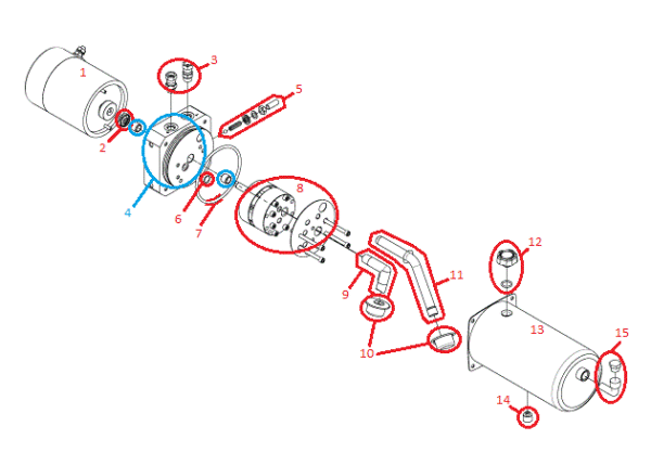 Power-V RT3 HYD09322 Motor Kit Diagram
