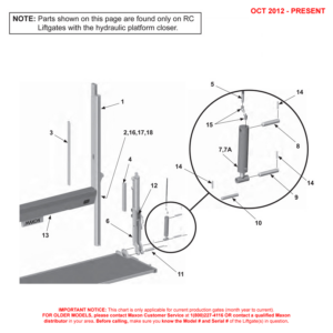 Maxon RC/RCT (Oct 2012 - Present) Hydraulic Closer Components Diagram