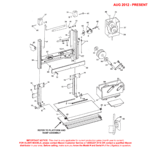 Maxon RCM (Aug 2012 - Present) 1600C AB Main Assembly Diagram (2 OF 2)