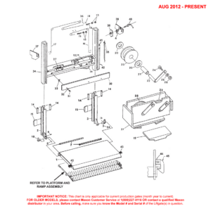 Maxon RCM (Aug 2012 - Present) 1600C Main Assembly Diagram (1 OF 2)