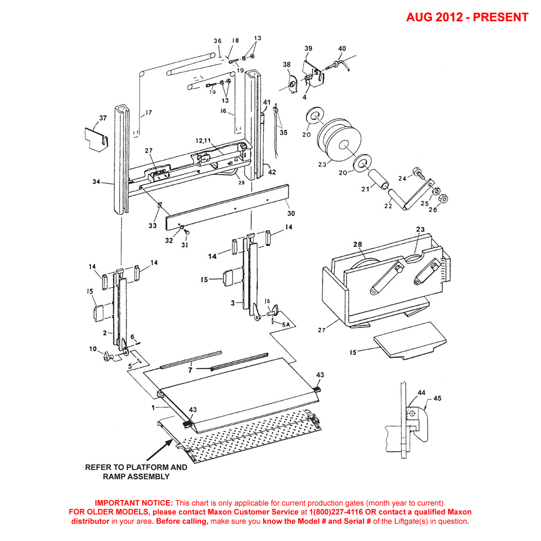 Maxon RCM (Aug 2012 - Present) 1600C Main Assembly Diagram (2 OF 2)