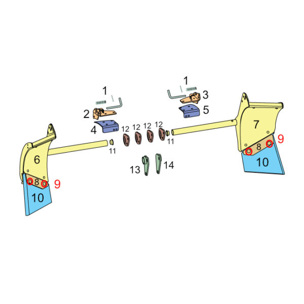 BOSS Blade Wing Extension Kit B (MSC08042B) Diagram