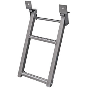 Buyers RS2SS - 2-Rung Stainless Retractable Truck Steps With Nonslip Tread (17.38 X 30.25 Inch)