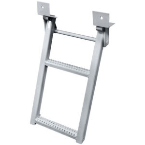 Buyers RS2W - 2-Rung White Retractable Truck Steps With Nonslip Tread (17.38 X 30.25 Inch)