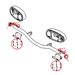 Straight Blade RT3 Lightbar (H3732 & Up) Diagram