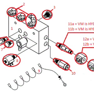 Straight Blade RT3 Valve Assembly (97073 & Up) Diagram