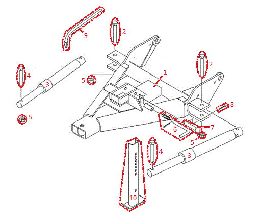 Straight Blade RT3 Pushframe Assembly Diagram