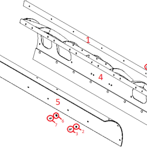 Straight Blade RT3 7'6" Polymer Super Duty Straight Blade Diagram