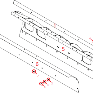 Straight Blade RT3 8' Stainless Steel Super Duty Straight Blade Diagram