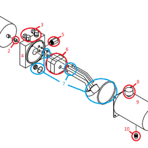 Straight Blade RT3 HYD01710 Motor Kit (G1220 & Down) Diagram