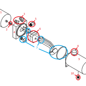 Straight Blade RT3 HYD01710 Motor Kit (G1220 & Up) Diagram