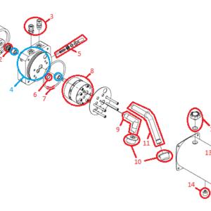 Straight Blade RT3 HYD09322 Motor Kit (G1220 & Down) Diagram