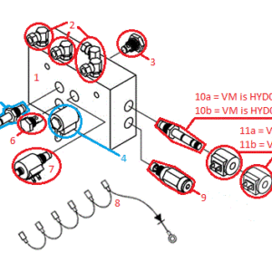Straight Blade RT3 Valve Assembly (G1220 & Down) Diagram