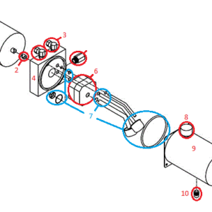 Straight Blade HYD01710 Motor Kit Diagram