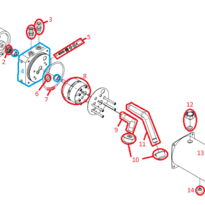 Straight Blade RT3 HYD09322 Motor Kit Diagram