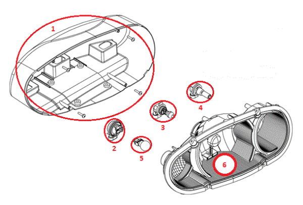 Sport Duty RT3 Headlight (Passenger) (H3732 & Up) Diagram