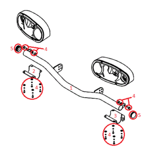 Sport Duty RT3 Lightbar (H3732 & Up) Diagram